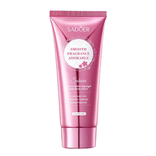 Sakura Fragrance Body Lotion Moisturizing Hydrating Whitening Body Glitter Cream Neck Hand Arm Leg Skin Care Products