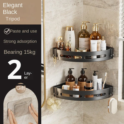 1/2/3Pcs Plastics Bathroom Shampoo Holder Adhesive Shower Caddy Shelves Storage No Drill Shelf Corner Towel Holder Shelves