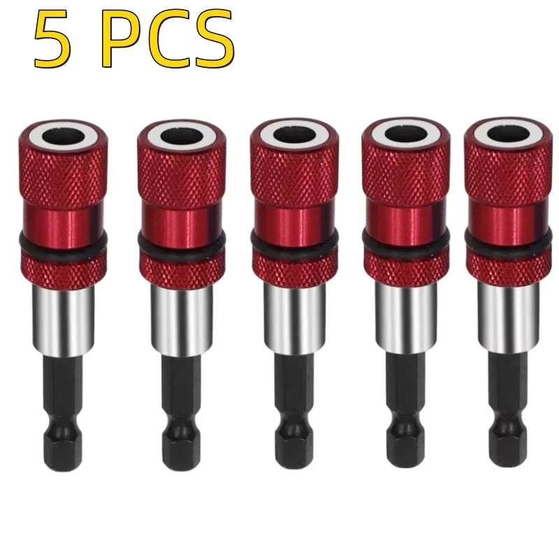 Magnetic Screwdriver Bit Holder 1/4 Inch Hex Shank Adjustable Screw Depth Screwdriver Drywall Drill Bits Holder Extension Bar