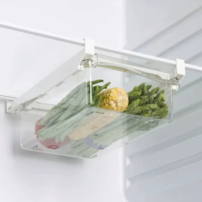 Fridge Organizer Fruit Egg Refrigerator Storage Rack Under-Shelf Refrigerator Drawer Box Fresh-Keeping Kitchen Organizer
