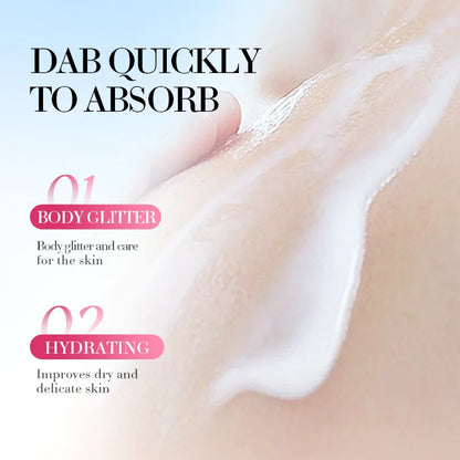 Sakura Fragrance Body Lotion Moisturizing Hydrating Whitening Body Glitter Cream Neck Hand Arm Leg Skin Care Products