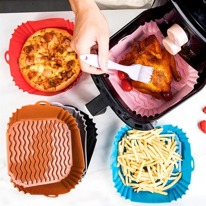 Silicone Air Fryer Liners ,Reusable Square for Fryers, Replacement of Parchment Paper, Easy to Clean Accessories
