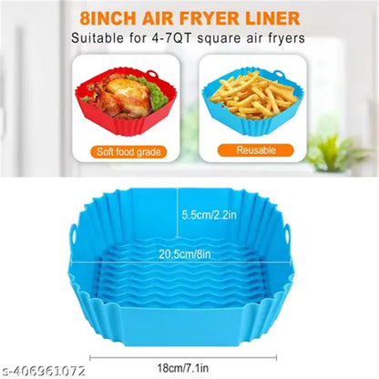 Silicone Air Fryer Liners ,Reusable Square for Fryers, Replacement of Parchment Paper, Easy to Clean Accessories