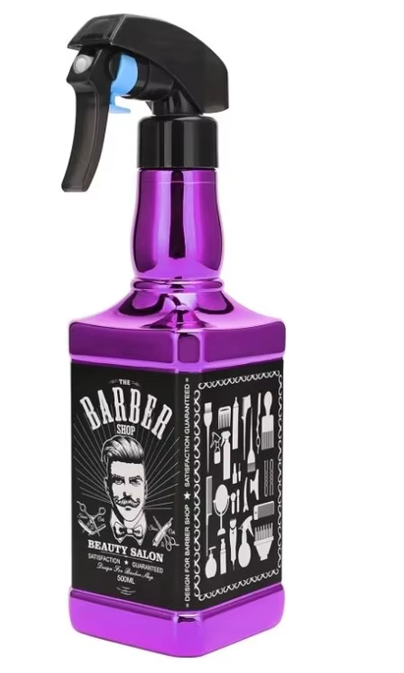 500ML Plating Barber Haircut Spray Bottle Empty Continuous Atomizer Water Sprayer for Salon Hairdresser Accessories Barber Tools