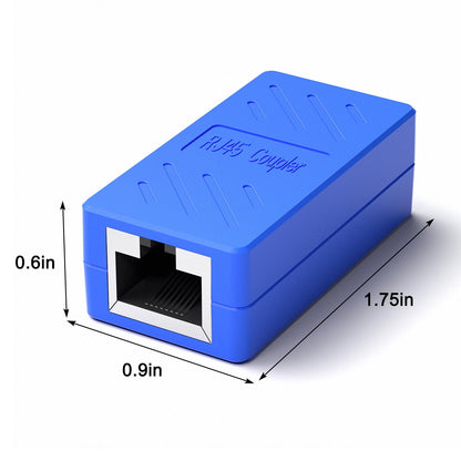 RJ45 Coupler, Ethernet Extender for Cat7/Cat6/Cat5E/Cat5 Female to Female Ethernet Coupler Connector (5, Blue)