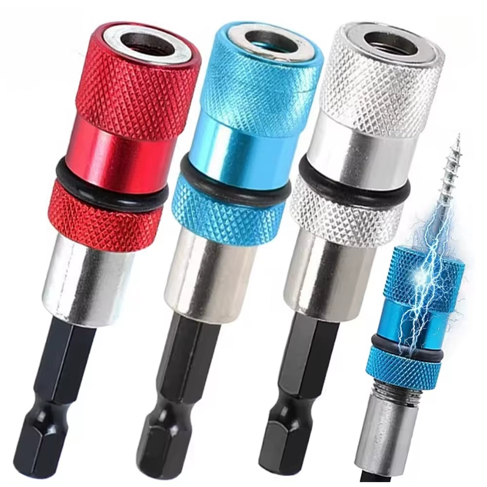 Magnetic Screwdriver Bit Holder 1/4 Inch Hex Shank Adjustable Screw Depth Screwdriver Drywall Drill Bits Holder Extension Bar