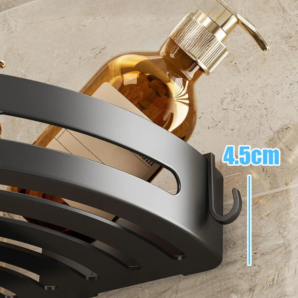1/2/3Pcs Plastics Bathroom Shampoo Holder Adhesive Shower Caddy Shelves Storage No Drill Shelf Corner Towel Holder Shelves