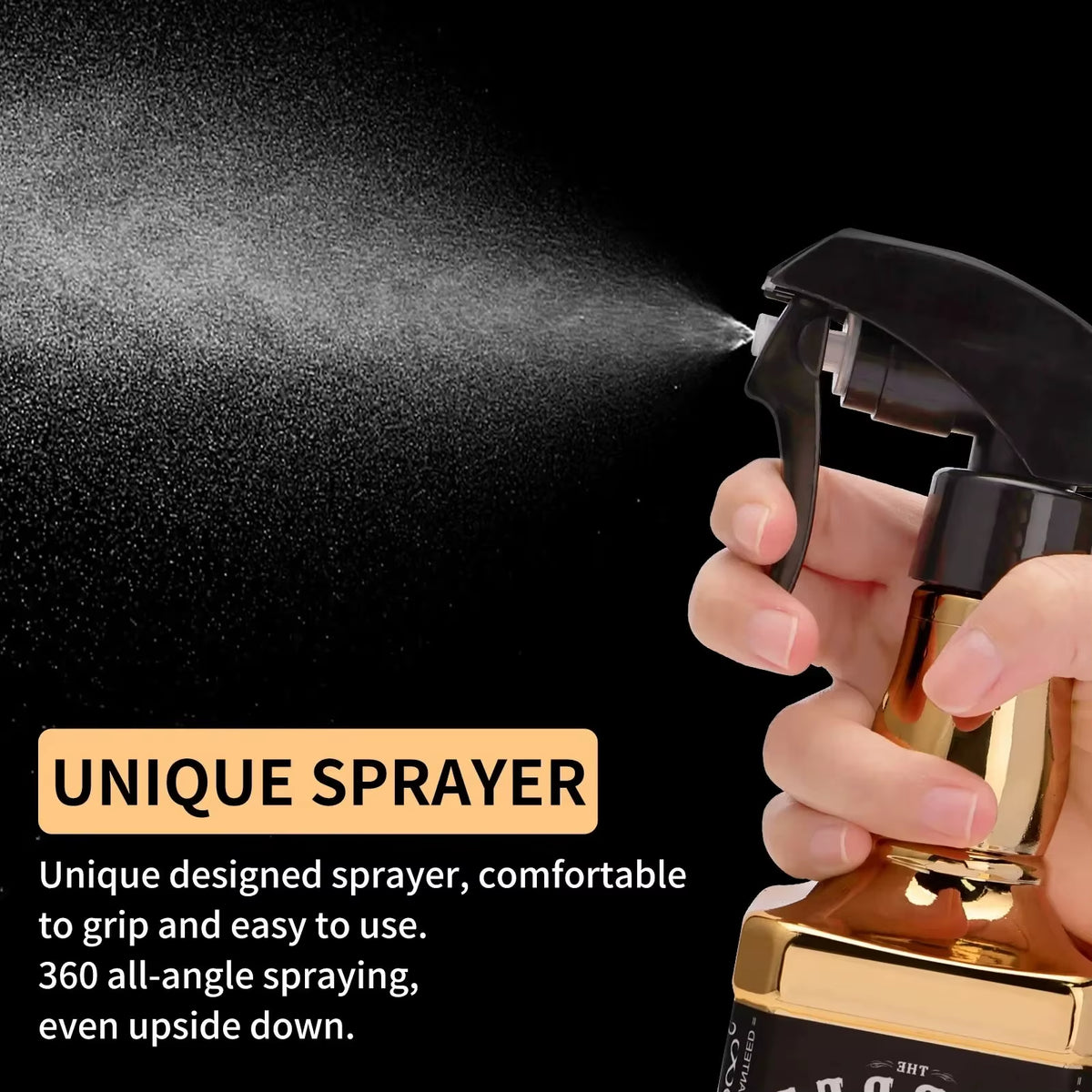 500ML Plating Barber Haircut Spray Bottle Empty Continuous Atomizer Water Sprayer for Salon Hairdresser Accessories Barber Tools