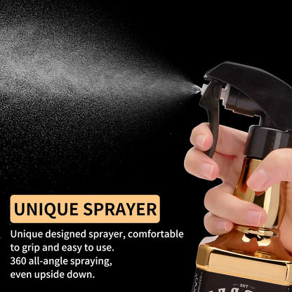 500ML Plating Barber Haircut Spray Bottle Empty Continuous Atomizer Water Sprayer for Salon Hairdresser Accessories Barber Tools