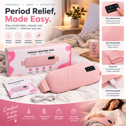 Menstrual Thermal Belt Menstrual Heating Pad Electrically Heat Pads for Period Relief Discomfort Periods Massager Heater