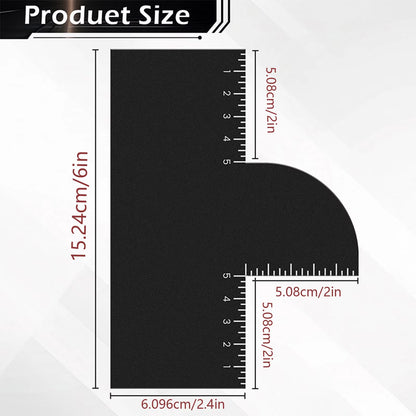 1Pcs Men Hair Styling Template Barber Haircut Card with Measurement Indicator Men Hairline Beard Lineup Guide Haircut Template