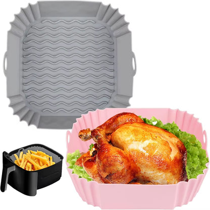 Silicone Air Fryer Liners ,Reusable Square for Fryers, Replacement of Parchment Paper, Easy to Clean Accessories