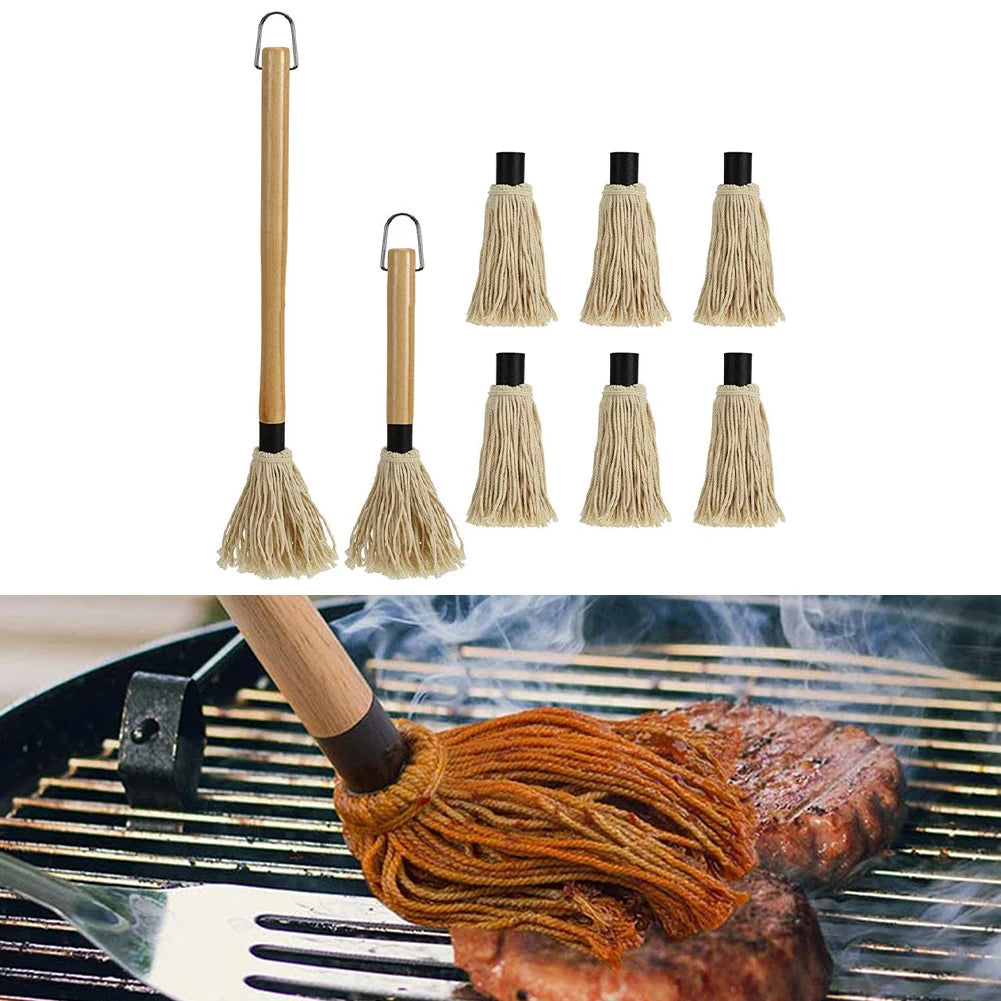 BBQ Sauce Basting Mops Roasting or Grilling Basting Mop Grill Basting Mop for Barbeque Marinade Smoking Steak or Glazing