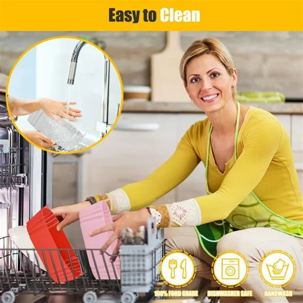 Silicone Air Fryer Liners ,Reusable Square for Fryers, Replacement of Parchment Paper, Easy to Clean Accessories